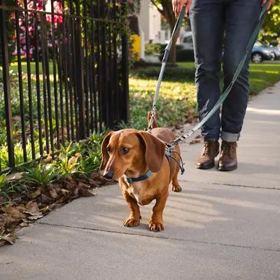 Dachshund Walking Heel with Trainer