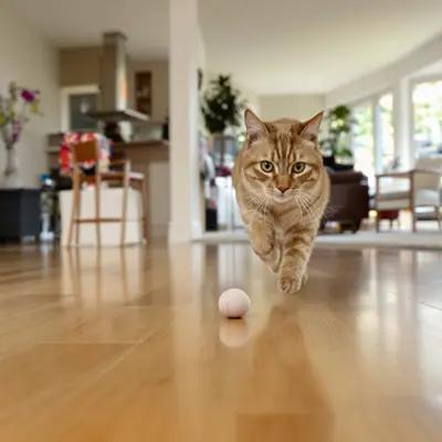 Ginger Cat's Playtime Pursuit