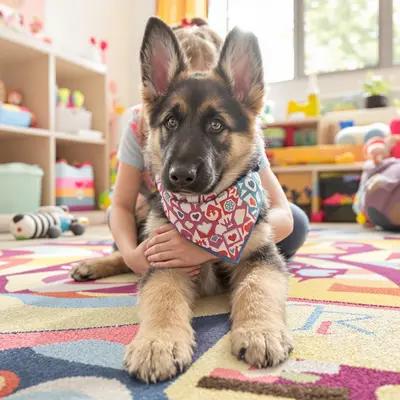 Sweet German Shepherd Puppy Cuddle Time