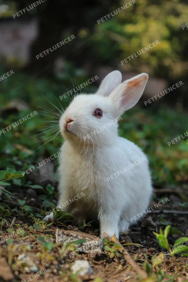 Fluffy Bunny in Garden